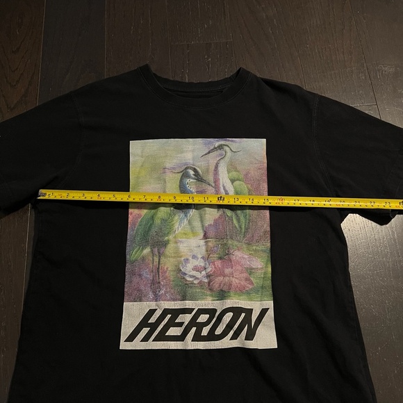 Heron Preston Oversized Heron Graphic T-Shirt Black/Multicolor MEDIUM mens - Picture 5 of 10